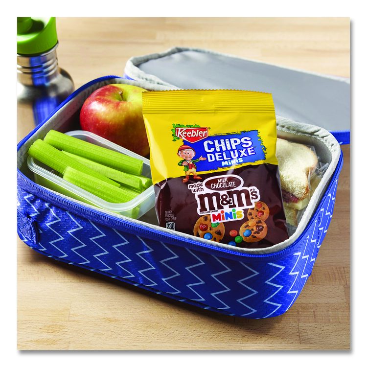 Mini Cookie Snack Packs, Chocolate Chip/M and Ms, 1.6 oz. Pouch, 30 Pouches/Carton