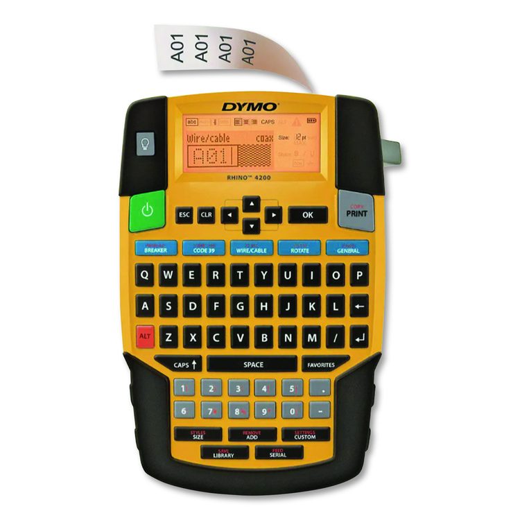 Rhino Industrial 4200 Label Maker, 1 Line, 4.06 x 8.46 x 2.24