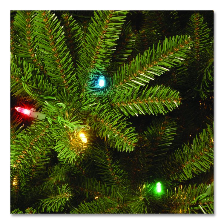 Pre-Lit Natural Fraser Fir Tree, 60" x 60" x 90", Green Tree, Green Tree Stand
