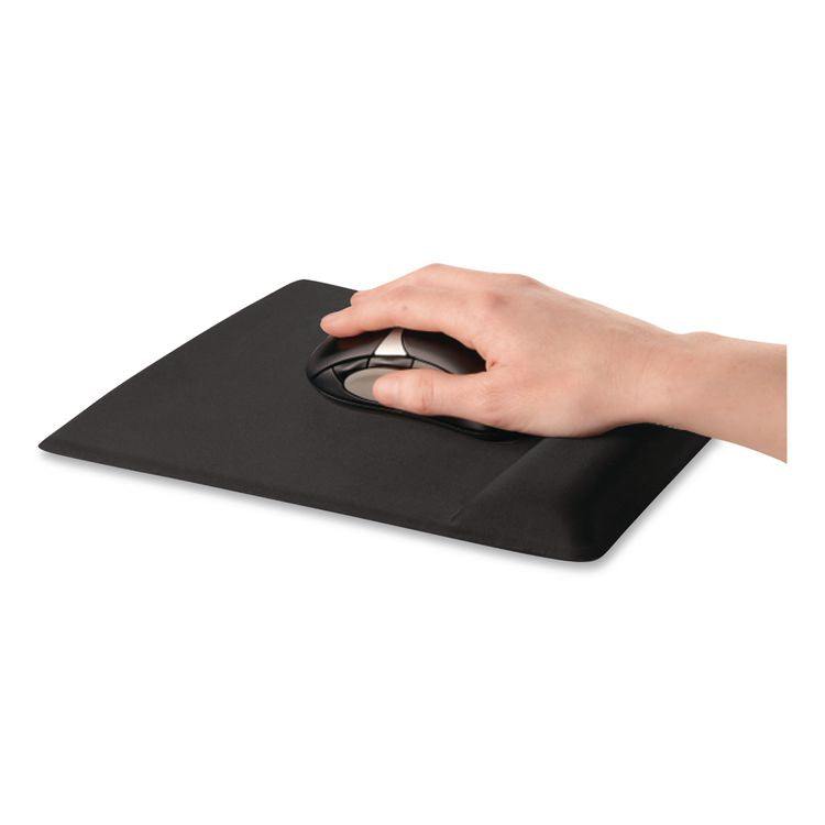 Memory Foam Wrist Support with Attached Mouse Pad, 8.25 x 9.87, Graphite