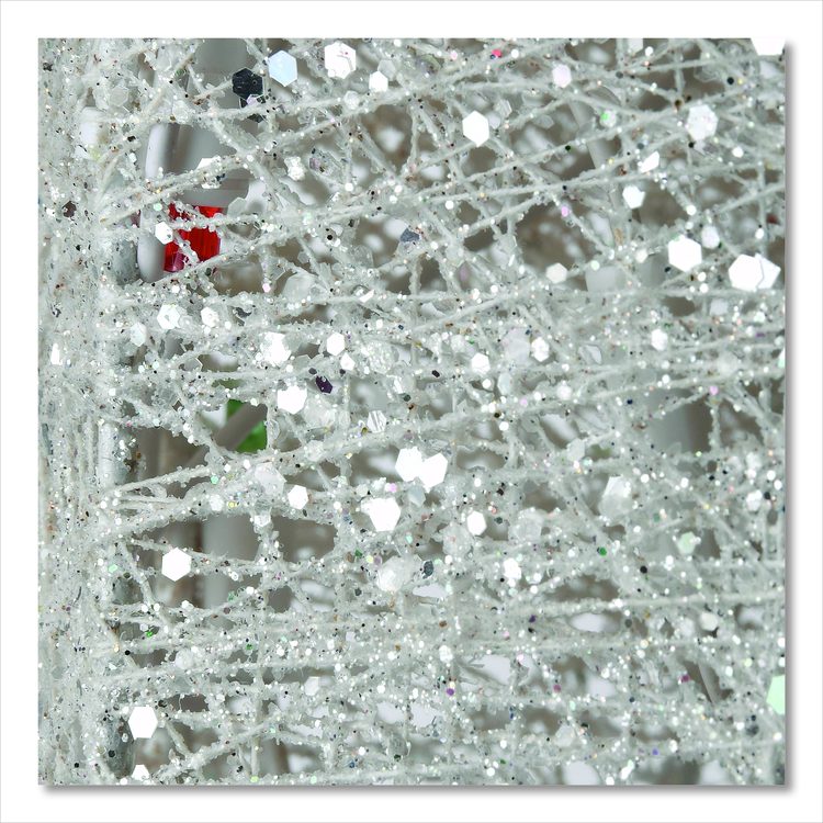 Trumpeting White Angel, AC Powered, Blue/Green/Red/Yellow LED Lights, 18" x 33" x 60", White