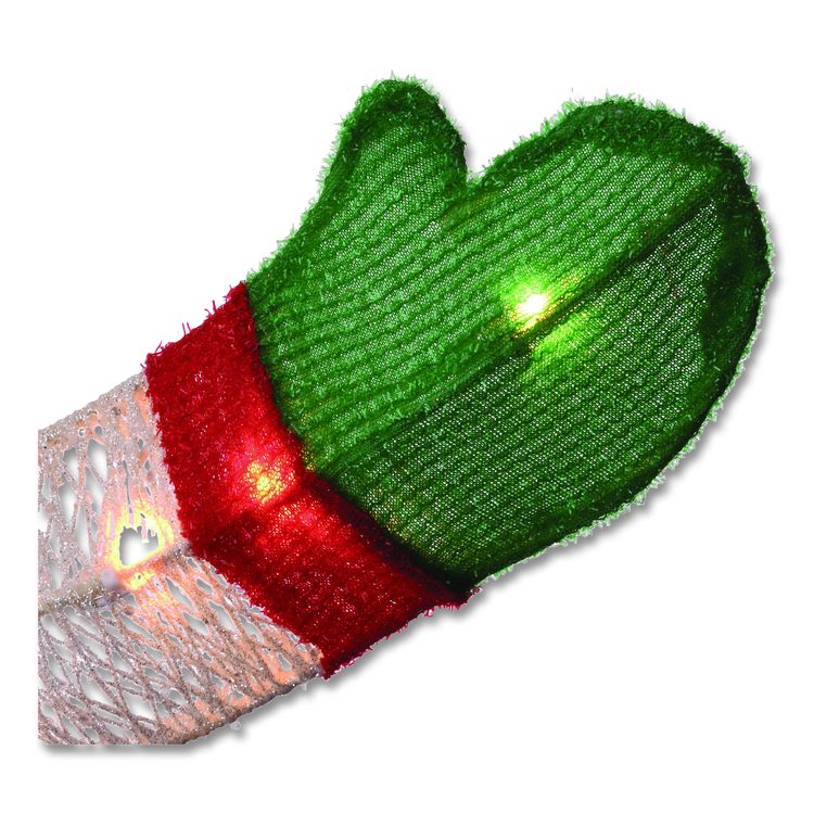 Snowman Decoration, AC Powered, Cool White LED Lights, 13.5" x 27.5" x 48", White