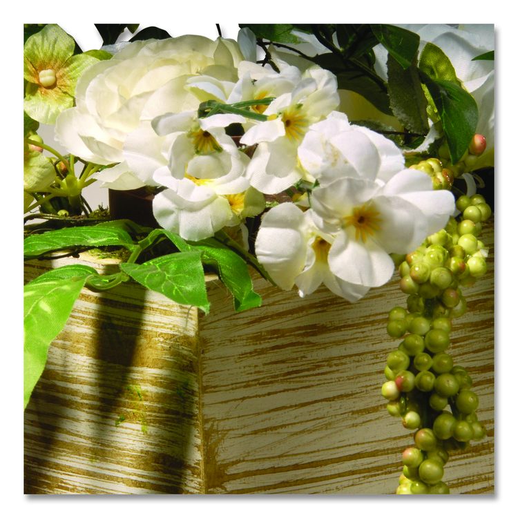 Spring Candleholder Table Decoration, 9" x 22" x 9", Cream