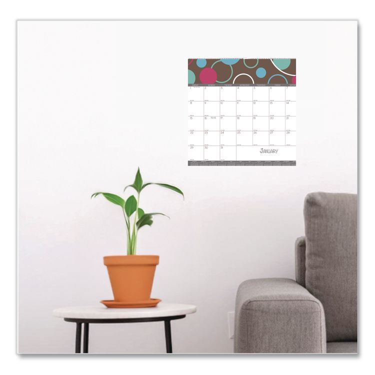 Recycled Bubbleluxe Wall Calendar, Bubbles Artwork, 12 x 12, White/Multicolor Sheets, 12-Month (Jan to Dec): 2026