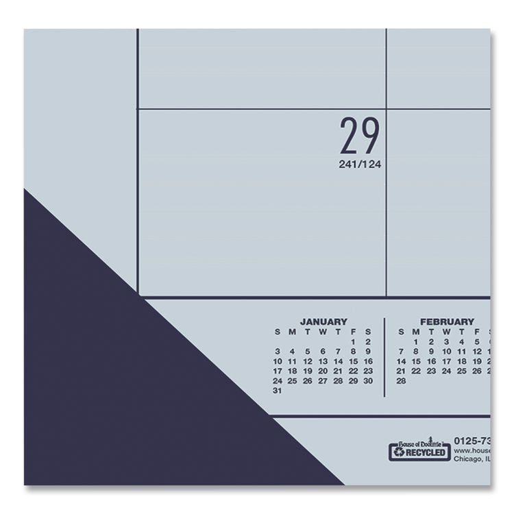 EcoTones Recycled Monthly Desk Pad Calendar, 22 x 17, Ocean Blue Sheets/Corners, Black Binding, 12-Month (Jan-Dec): 2026
