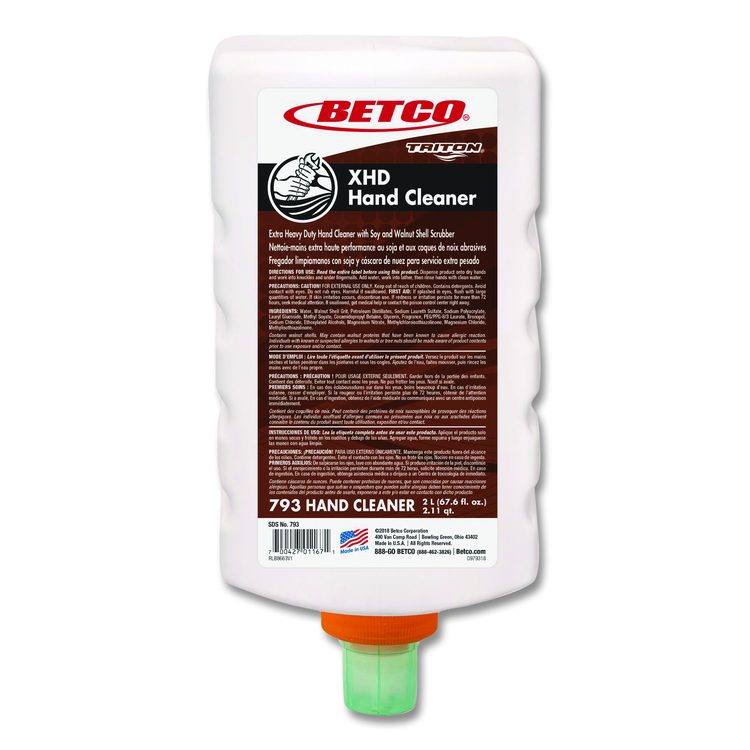 XHD Hand Cleaner, Fresh Scent, 2 L Refill Bottle, 6/Carton