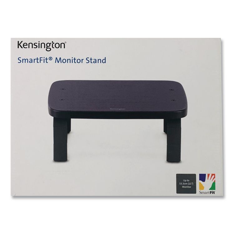 SmartFit Monitor Stands, 12.25" x 2.25" x 1.75" to 4.75", Black, Supports 40 lbs