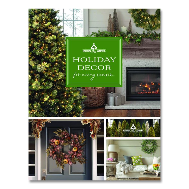 Pre-Lit Glittery Pine Gold Garland, AC Powered, Clear Incandescent Lights, 108" Long, Green