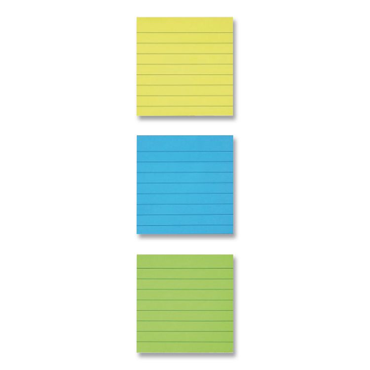 Original Pads in Floral Fantasy Collection Colors, Note Ruled, 4" x 4", 200 Sheets/Pad, 3 Pads/Pack