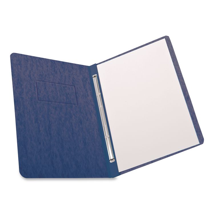 Heavyweight PressGuard and Pressboard Report Cover w/ Reinforced Side Hinge, 2-Prong Fastener, 3" Cap, 8.5 x 11, Dark Blue