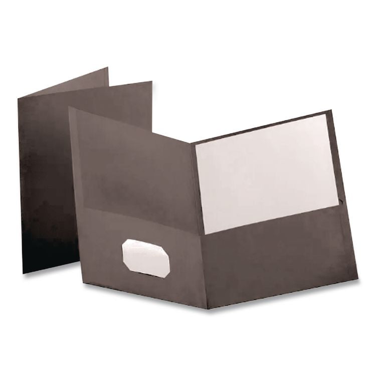 Linen Twin-Pocket Folder, Accommodates (100) 11 x 8.5 Sheets, Light Gray, 25/Box