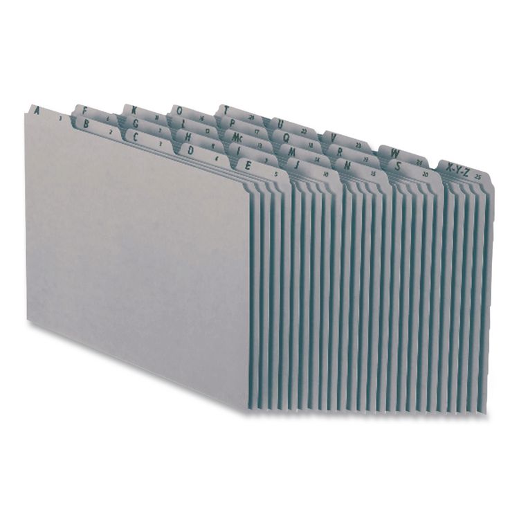 Top Tab A-Z File Guides, 1/5-Cut Top Tab, A to Z, 8.5 x 11, Gray, 25/Set