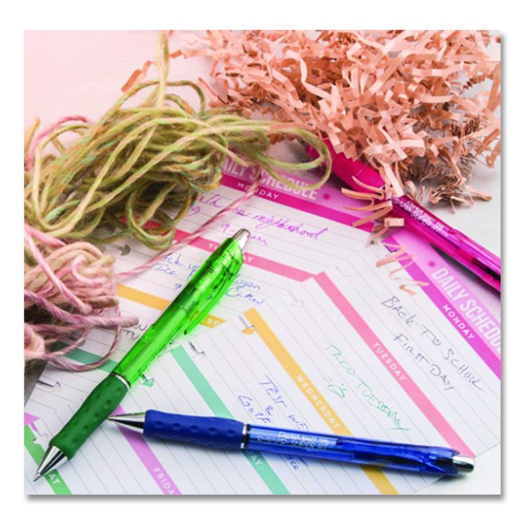 R.S.V.P. Super RT Ballpoint Pen, Retractable, Medium 1 mm, Assorted Ink and Barrel Colors, 8/Pack