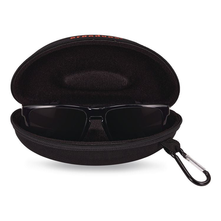 Skullerz 3226 Zippered Hard Case with Carabiner, 6.3" x 2.95" x 2.56", Black