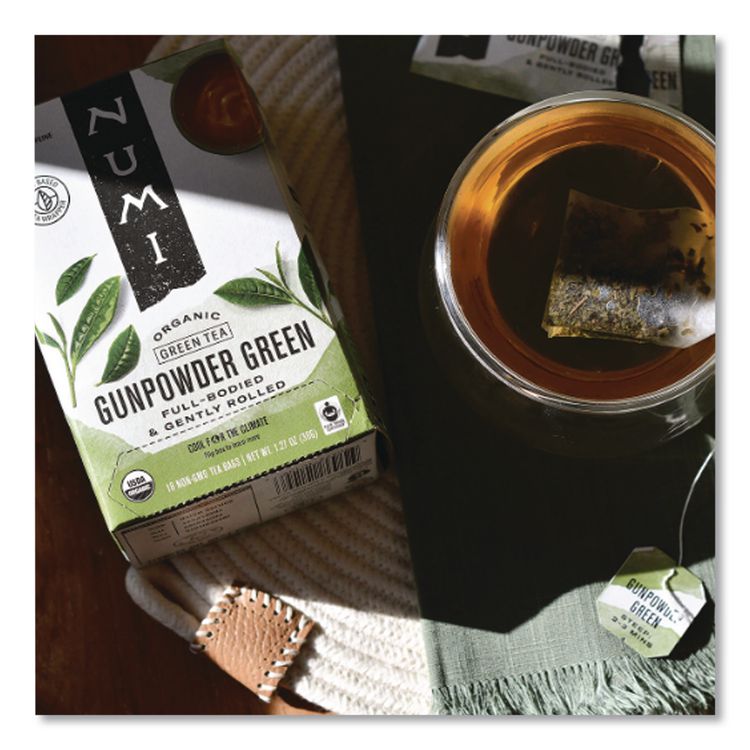 Organic Teas and Teasans, 1.27 oz Filterbag, Gunpowder Green, 18/Box
