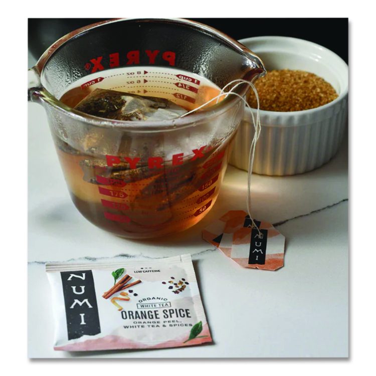 Organic Teas and Teasans, 1.58 oz Filterbag, White Orange Spice, 16/Box