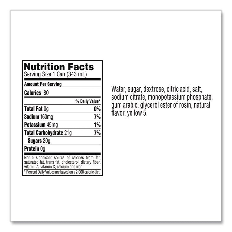 Thirst Quencher Can, Lemon-Lime, 11.6 oz Can, 24/Carton