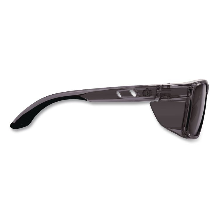Skullerz SIXTEN Anti-Scratch Anti-Fog Safety Glasses with Side Shields, Smoke Full Frame, Polarized G15 Green Dual Lens