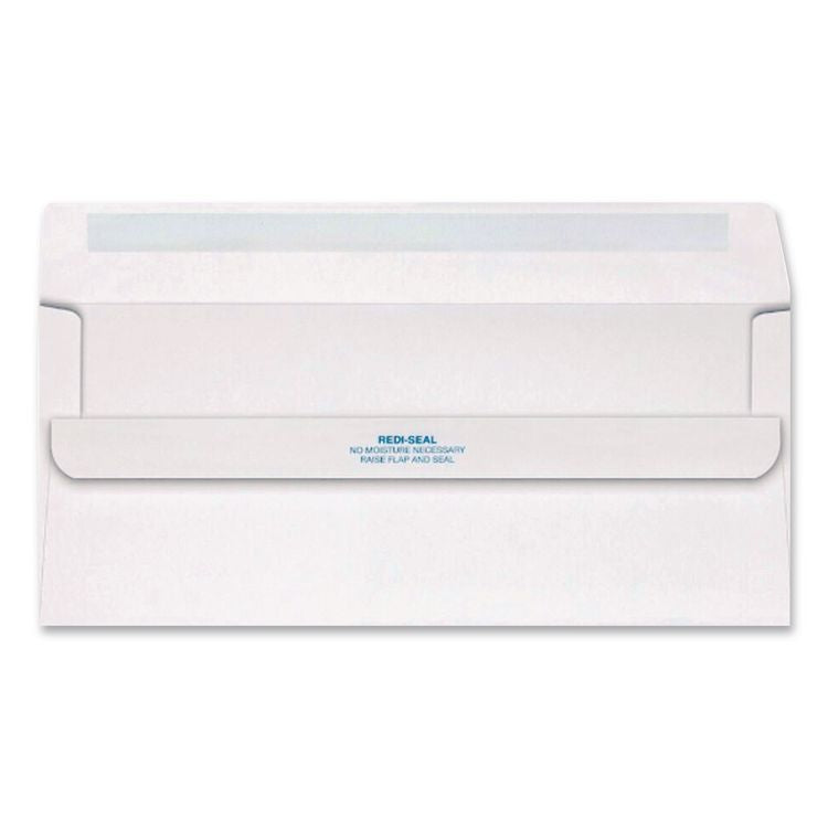 Redi-Seal Envelope, Address Window, #10, Commercial Flap, Redi-Seal Adhesive Closure, 4.13 x 9.5, White, 500/Box