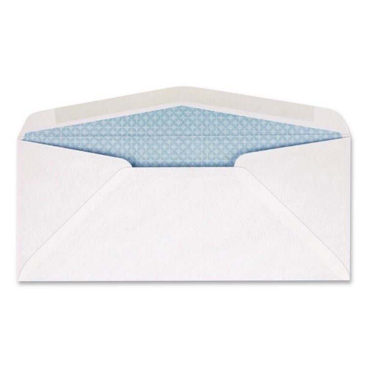 Security Tint Window Envelope, #10, Bankers Flap, Gummed Closure, 4.13 x 9.5, White, 500/Box