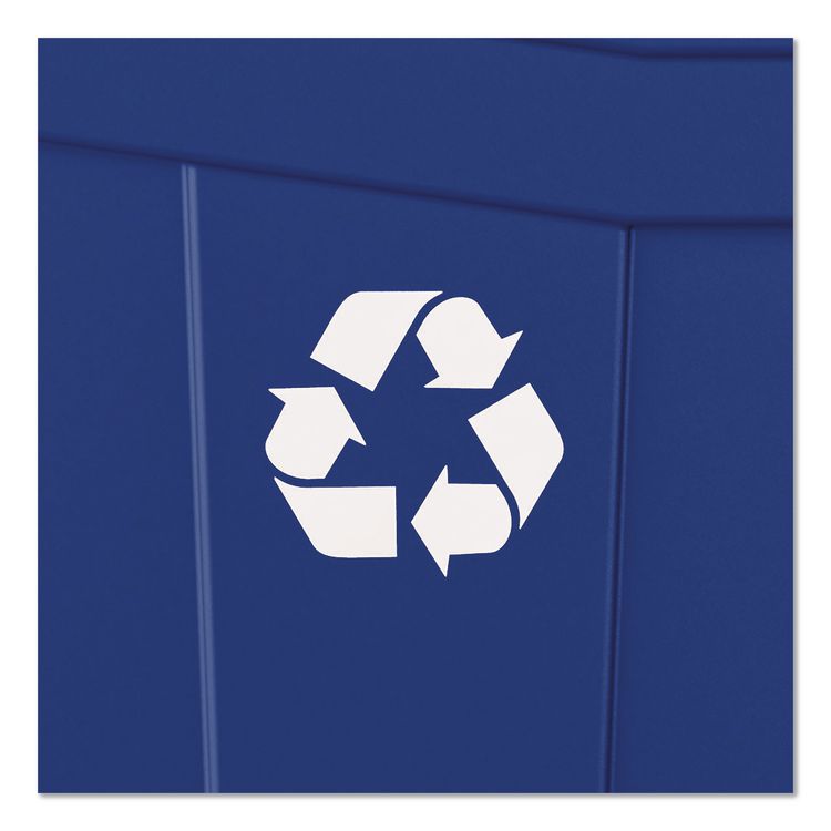 Slim Recycling Container, 23 gal, Polypropylene, Blue