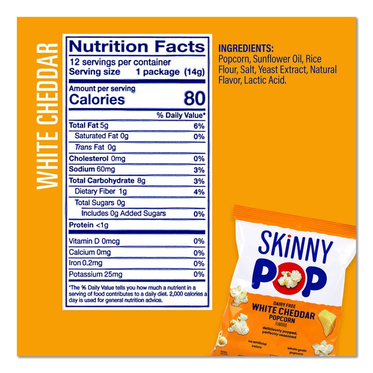 Popcorn Variety Snack Pack, 0.5 oz Bag, 36 Bags/Carton