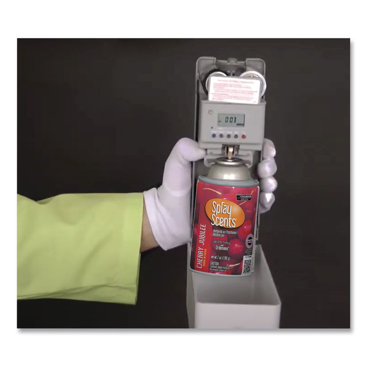 Champion Sprayon SPRAYScents Metered Air Freshener Refill, Cherry Jubilee, 7 oz Aerosol Spray, 12/Carton