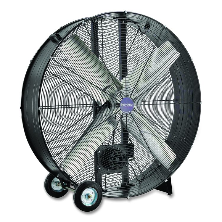 48" Portable Drum Blower Fan, 2 Speeds, Black