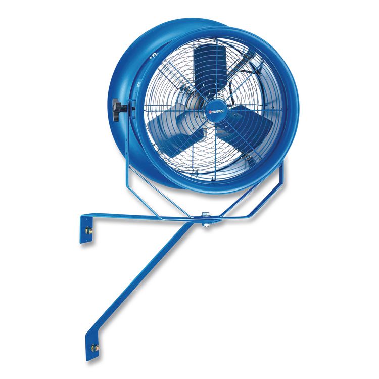 High Velocity Fan, Wall and Column Mount, 18", 1 Speed, Blue