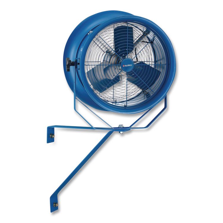 High Velocity Fan, Wall and Column Mount, 22", 1 Speed, Blue