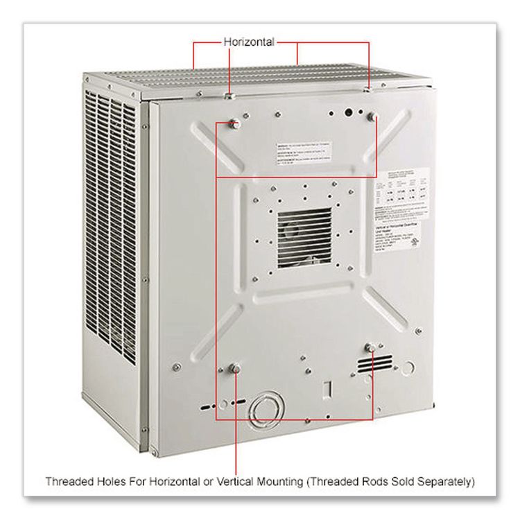 Unit Heater, Horizontal or Vertical Downflow, 15,000 W, 19 x 13.75 x 21.44, White