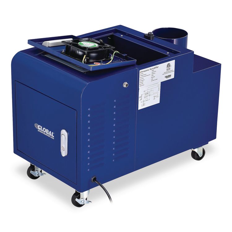Ultrasonic Humidifier, 38 pt Tank Capacity, 300 pt Output, 13.75 x 23.62 x 18.25, Blue