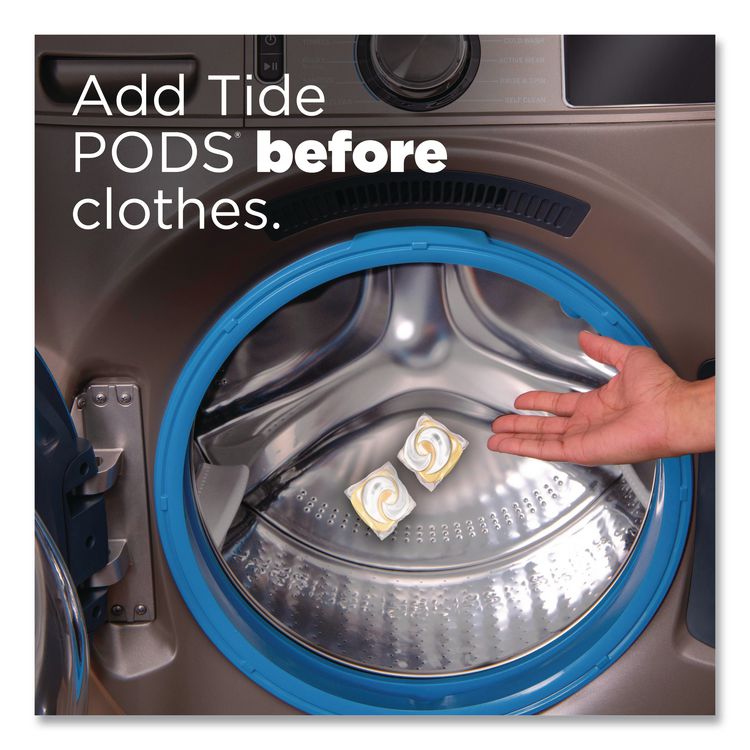 PODS Laundry Detergent, HE Compatible, Free and Gentle, 56 oz Tub, 76 Pacs/Tub