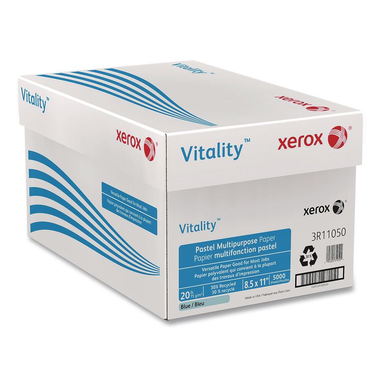 Multipurpose Pastel Colored Paper, 20 lb Bond Weight, 8.5 x 11, Blue, 500/Ream