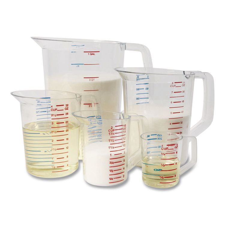 Bouncer Measuring Cup, 16 oz, Plastic, Clear