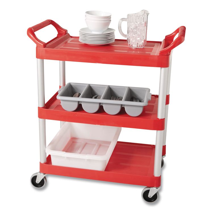 Bus/Utility Tote, 20" x 15" x 5", Gray