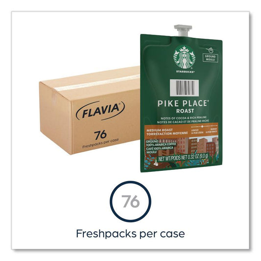 Starbucks Pike Place Roast Coffee Freshpack, 76/Carton