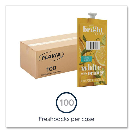 The Bright Tea Co. White with Orange Tea Freshpack, 100/Carton