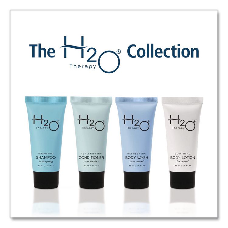 H2O Therapy Single Use Body Lotion, 0.85 oz Tube, White Tea and Lemongrass Scent, 300/Carton