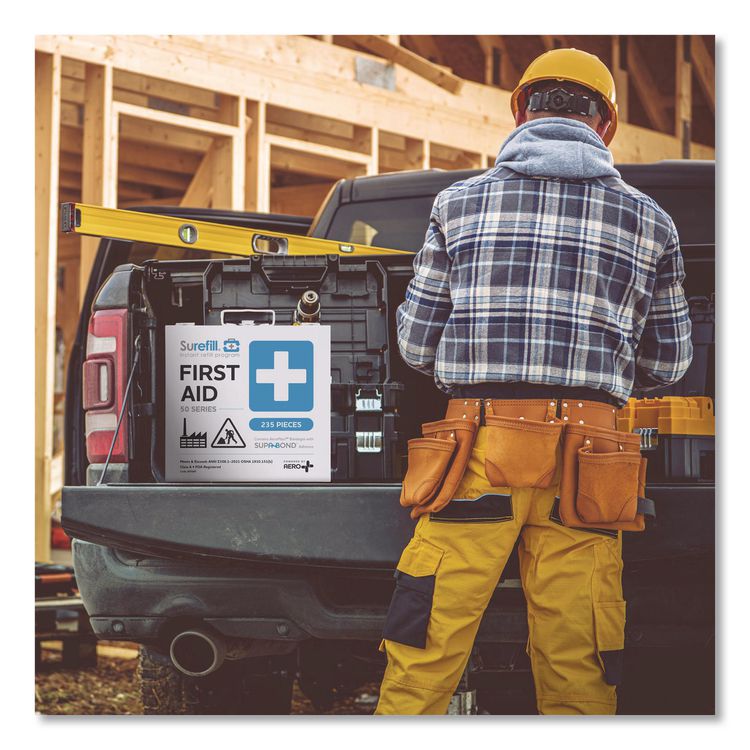 50 Series ANSI A+ First Aid Kit - Metal Case, 50 Person, 235 Pieces