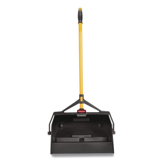 Maximizer Wet/Dry Debris Pan, 16.88 x 29, 29" Handle, Plastic, Yellow/Black