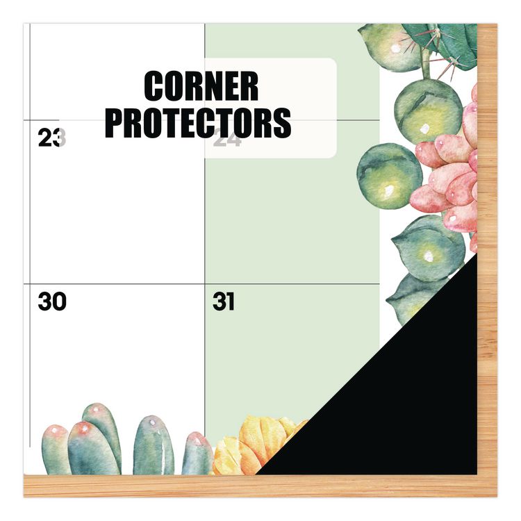 Succulents Small Monthly Desk Pad Calendar, 17 x 12, White Sheets, Black Headband/Corners, 12-Month (Jan to Dec): 2026