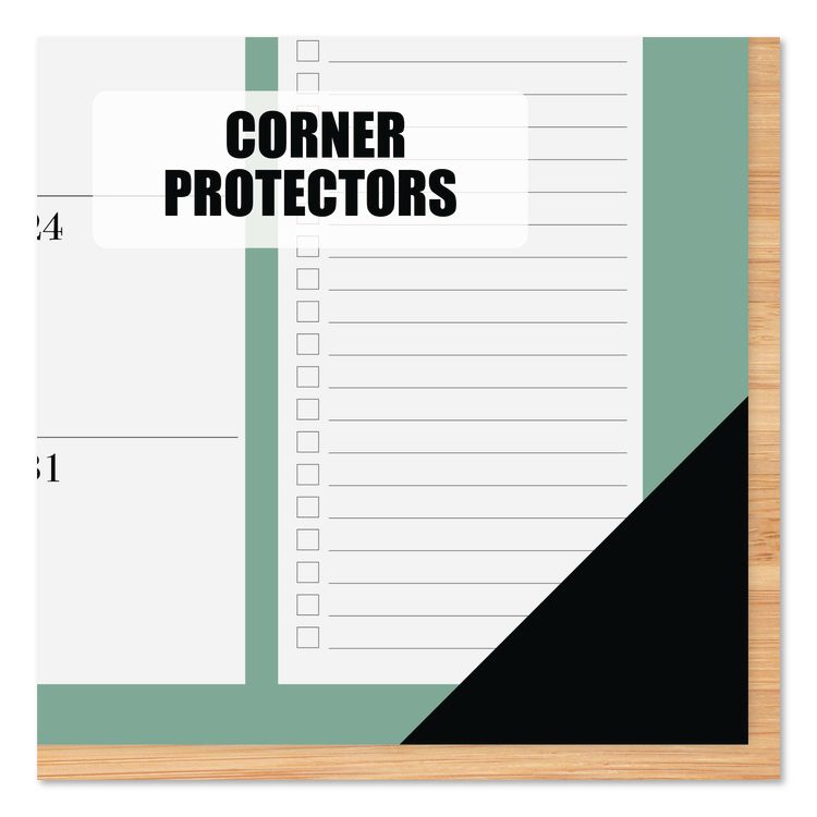 Urban Chic Small Monthly Desk Pad Calendar, 17 x 12, White Sheets, Black Headband/Corners, 12-Month (Jan to Dec): 2026