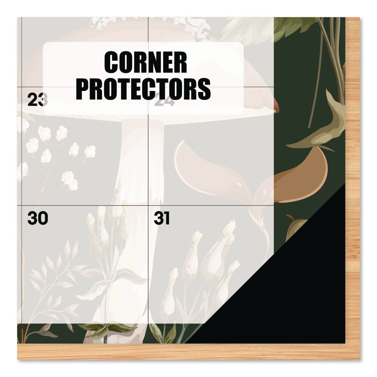 Woodland Mushroom Small Monthly Desk Pad Calendar, 17 x 12, White Sheets, Black Headband/Corners, 12-Month (Jan to Dec): 2026