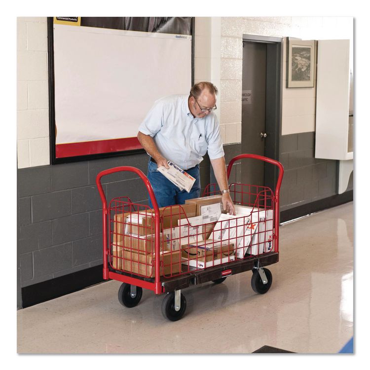 Side-Panel Platform Truck, 2,000 lb Capacity, 24.25 x 56 x 41.25, Black