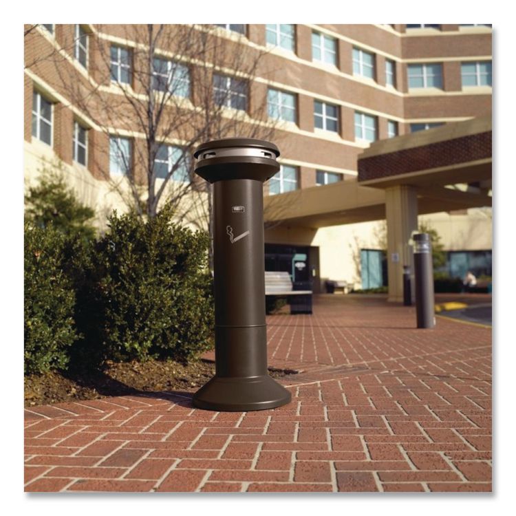 Infinity Ultra-High Capacity Smoking Receptacle, 6.7 gal, 15.5 dia x 41.5h, Black
