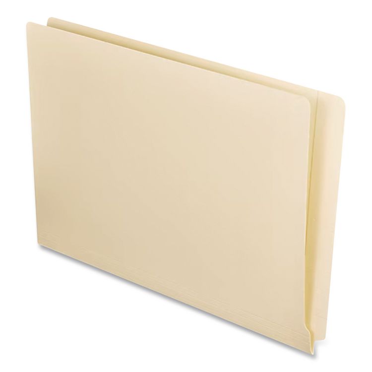 Extended End Tab Manila Folders, Straight Tabs, Legal Size, 0.75" Expansion, Manila, 100/Box