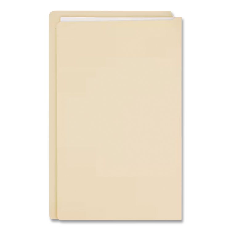 Heavyweight Manila End Tab Expansion Folders, Straight Tabs, Legal Size, 1.5" Expansion, Manila, 50/Box