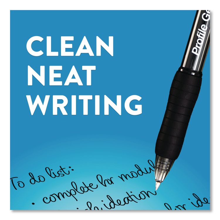 Profile Gel Pen, Retractable, Bold 1 mm, Blue Ink, Translucent Blue Barrel, Dozen