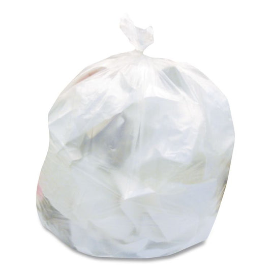 High-Density Waste Can Liners, 16 gal, 12 mic, 24" x 33", Natural, 500/Carton